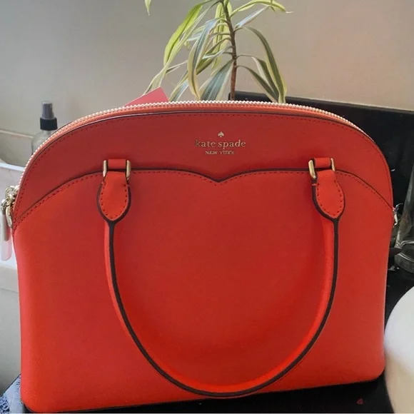KATE SPADE Payton Medium Dome Satchel in Coral. Like New - Picture 2 of 10